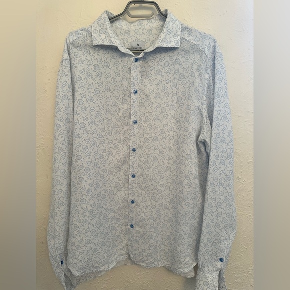 Lauro Napoli Other - Lauro Napoli 100% Linen Shirt - Made in Italy - Blue Floral 3Xl (fits smaller)